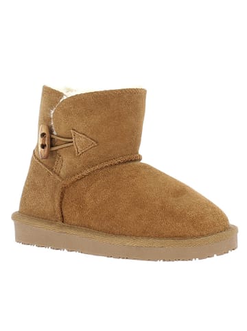 Gooce Skórzane botki zimowe "Pillar Youth" w kolorze jasnobrązowym