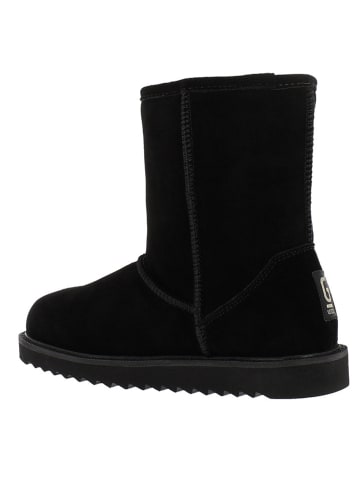 Gooce Skórzane kozaki zimowe "Sawel Waterproof" w kolorze czarnym