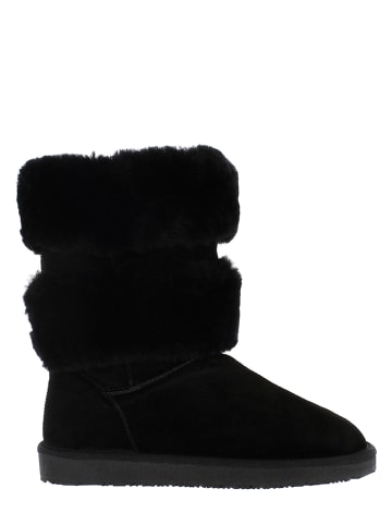 Gooce Skórzane kozaki zimowe "Mara" w kolorze czarnym