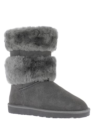 Gooce Leder-Winterstiefel "Mara" in Anthrazit