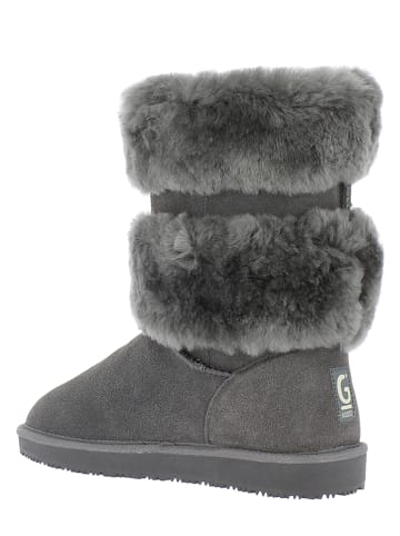 Gooce Skórzane kozaki zimowe "Mara" w kolorze antracytowym