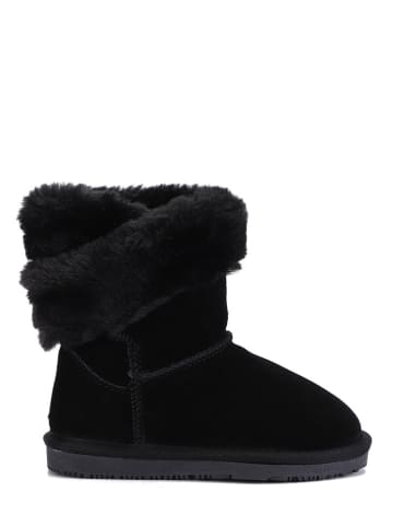Gooce Leder-Winterboots "Britany" in Schwarz