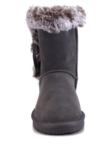 Gooce Leder-Winterstiefel "Alissa" in Grau