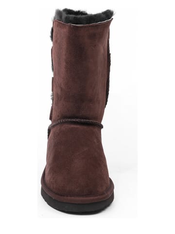 Gooce Leder-Winterstiefel "Binger" in Dunkelbraun