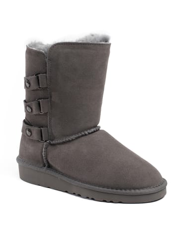 Gooce Leder-Winterboots "Binger" in Grau