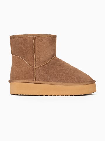 Gooce Leder-Winterboots "Thimble" in Hellbraun