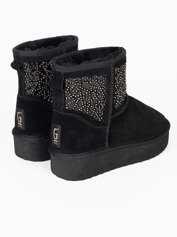 Gooce Leder-Winterboots "Lana" in Schwarz