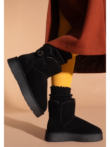 Gooce Leder-Winterboots "Crestone" in Schwarz