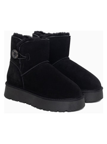 Gooce Leder-Winterboots "Crestone" in Schwarz