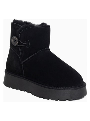 Gooce Leder-Winterboots "Crestone" in Schwarz