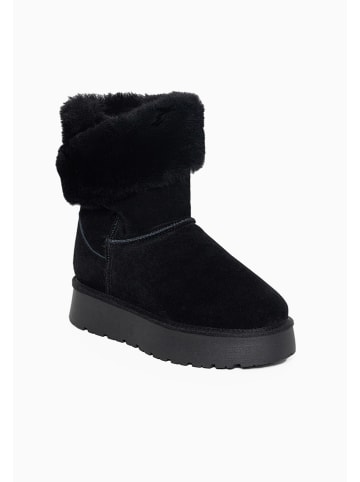 Gooce Leder-Winterboots "Beverly" in Schwarz