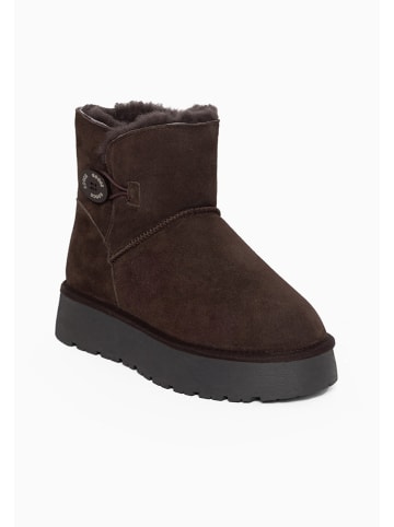 Gooce Leder-Winterboots "Crestone" in Braun