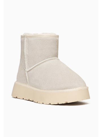 Gooce Leder-Winterboots "Thimble" in Creme
