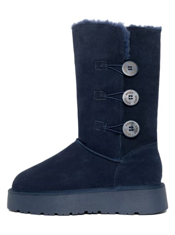 Gooce Leder-Winterstiefel "Cornice" in Dunkelblau