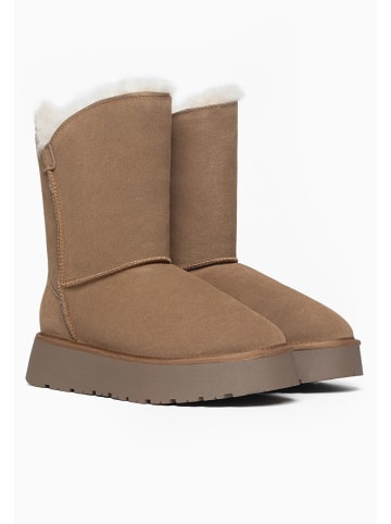 Gooce Leder-Winterstiefel "Breezy" in Hellbraun