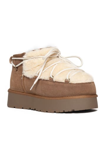 Gooce Skórzane botki "Willem" w kolorze jasnobrązowym