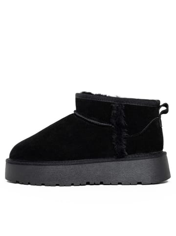 Gooce Leder-Winterboots "Wizz" in Schwarz