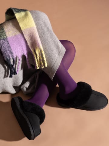 Gooce Schaffell-Hausschuhe "Wispper" in Schwarz