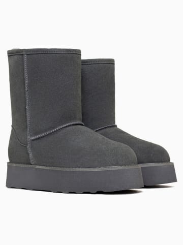 Gooce Leder-Winterstiefel "Sawel Waterproof" in Grau