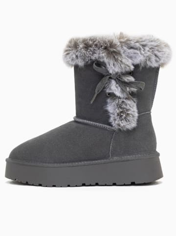Gooce Leder-Winterstiefel "Alissa" in Grau