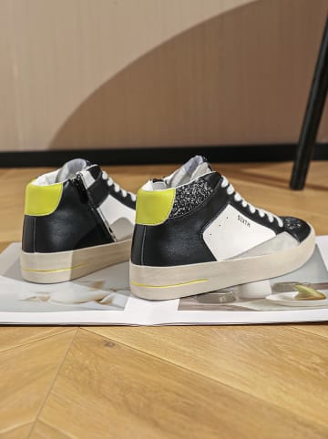 Sixth Sens Sneakers in Schwarz/ Weiß/ Grau