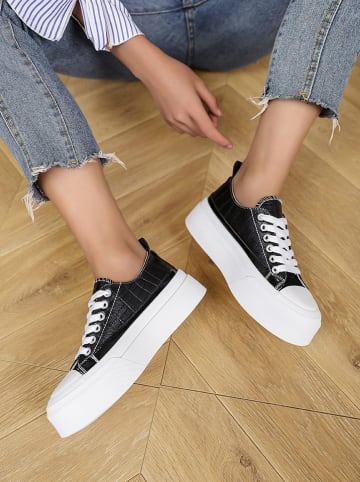 Sixth Sens Sneakers in Schwarz/ Weiß