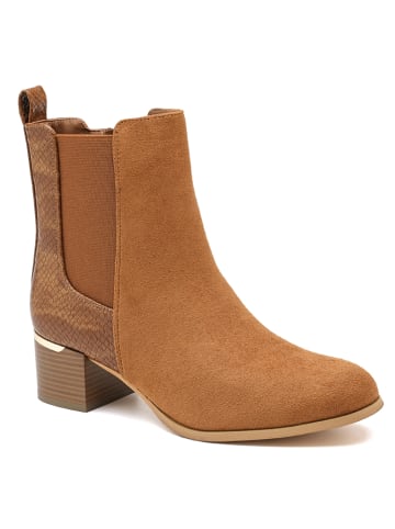 Sixth Sens Stiefeletten in Hellbraun