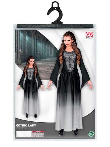 Carnival Party Kostümkleid "GOTHIC LADY" in Schwarz/ Silber