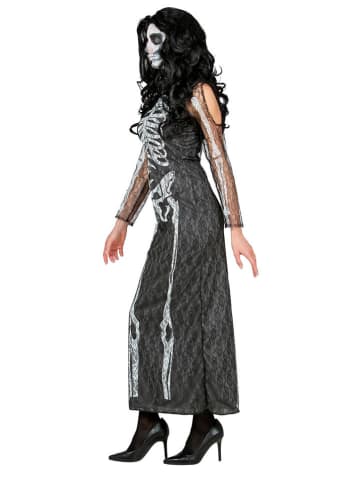 Carnival Party Kostümkleid "SKELETT" in Schwarz