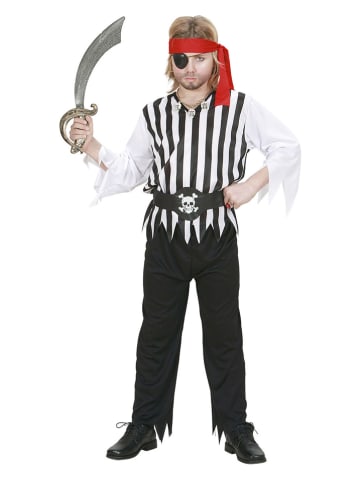 Carnival Party 4tlg. Kostüm "Pirat" in Schwarz/ Weiß