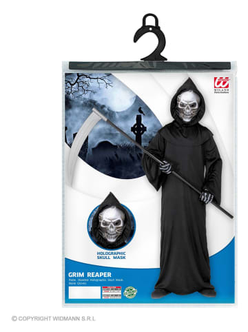 Carnival Party 3tlg. Kostüm "Sensemann" in Schwarz