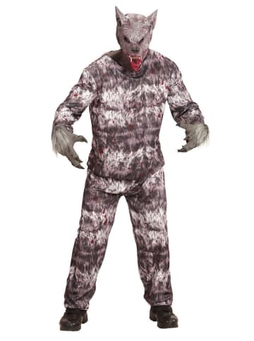 Carnival Party 3tlg. Kostüm "WOLF" in Anthrazit/ Weiß