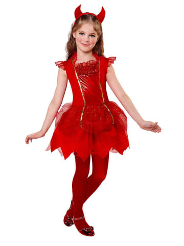 Carnival Party 2tlg. Kostüm "TEUFELCHEN" in Rot
