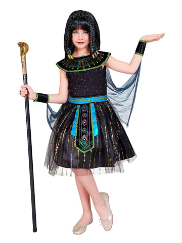 Carnival Party 3tlg. Kostüm "Ägyptische Herrscherin" in Schwarz/ Blau