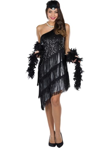Carnival Party Kostümkleid "Charleston" in Schwarz