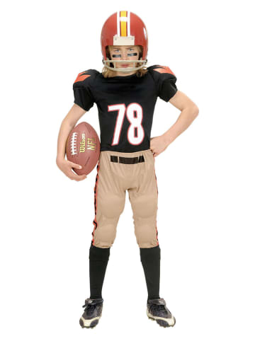 Carnival Party 2tlg. Kostüm "American Football Spieler" in Schwarz/ Beige