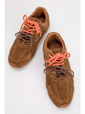 trendyol Leder-Sneakers in Hellbraun