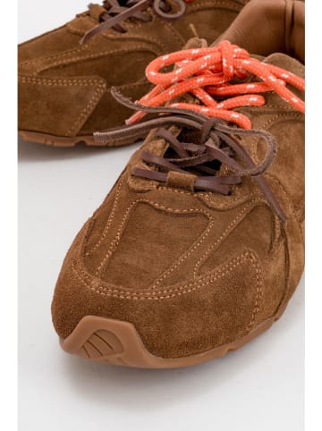 trendyol Skórzane sneakersy w kolorze jasnobrązowym