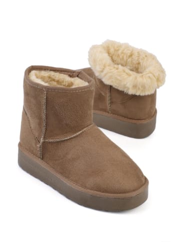 trendyol Winterboots in Hellbraun
