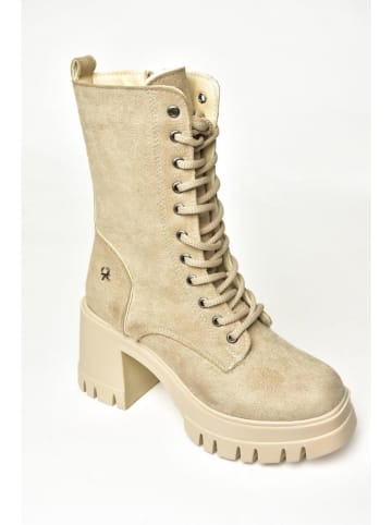 trendyol Leder-Stiefeletten in Beige