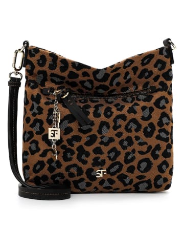 SURI FREY Torebka "Tammy" w kolorze jasnobrązowo-czarnym - 27 x 25 x 5 cm