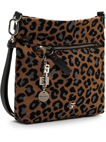 SURI FREY Umhängetasche "Tammy" in Hellbraun/ Schwarz - (B)27 x (H)25 x (T)5 cm