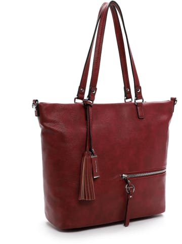 Tamaris Torebka "Nele" w kolorze ciemnoczerwonym - 43 x 32 x 16 cm