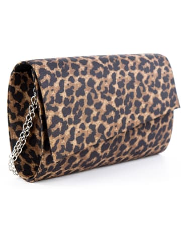 Tamaris Clutch "Amalia Leo" in Hellbraun/ Schwarz - (B)26 x (H)14 x (T)6,5 cm