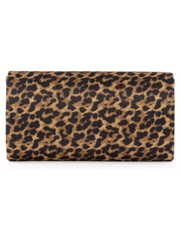 Tamaris Clutch "Amalia Leo" in Hellbraun/ Schwarz - (B)26 x (H)14 x (T)6,5 cm