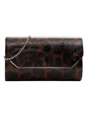 Tamaris Clutch "Amalia Finish" in Braun/ Schwarz - (B)22 x (H)13  x (T)4 cm