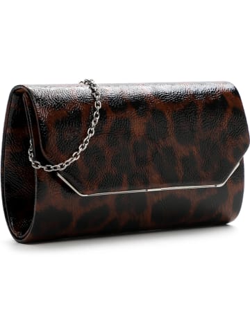 Tamaris Clutch "Amalia Finish" in Braun/ Schwarz - (B)22 x (H)13  x (T)4 cm