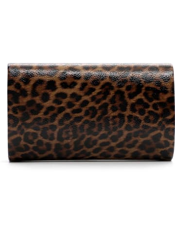 Tamaris Clutch "Amalia Finish" in Hellbraun/ Schwarz - (B)22 x (H)13  x (T)4 cm