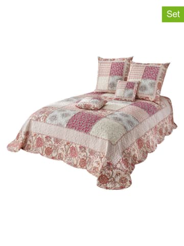 heine home 2er-Set: Kissenhüllen in Beige/ Rot