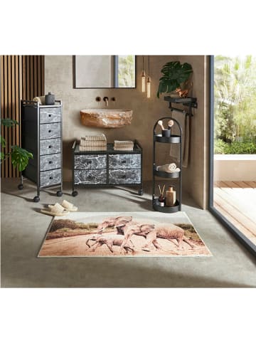 heine home Regał ścienny w kolorze czarnym - 42 x 15,5 x 20 cm